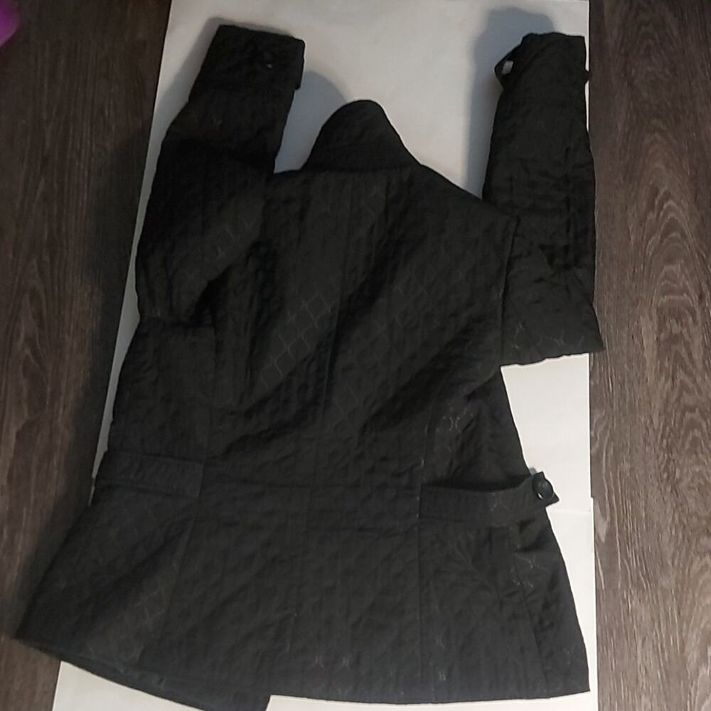 Zara Basic Black Button Down Quilted Jacket M Qui… - image 8